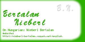 bertalan nieberl business card